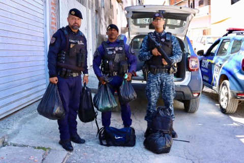 GCM de Itaquá apreende 22,7 mil porções de drogas na Operação Guardiã Azul
